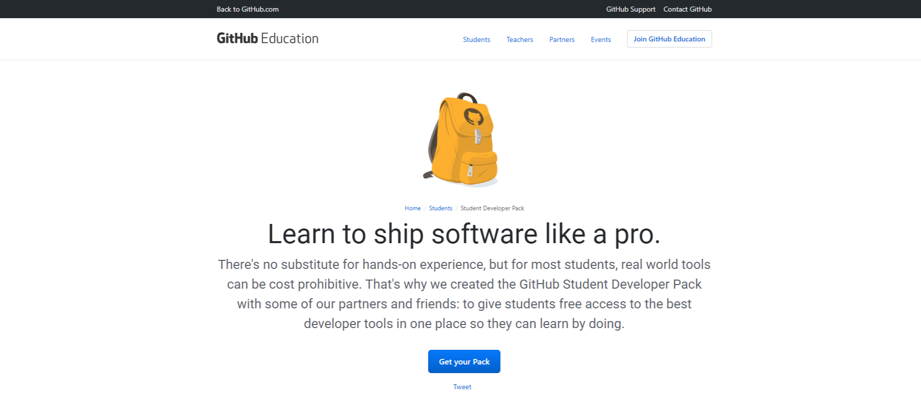 Student Developer Pack - GitHub Education.png